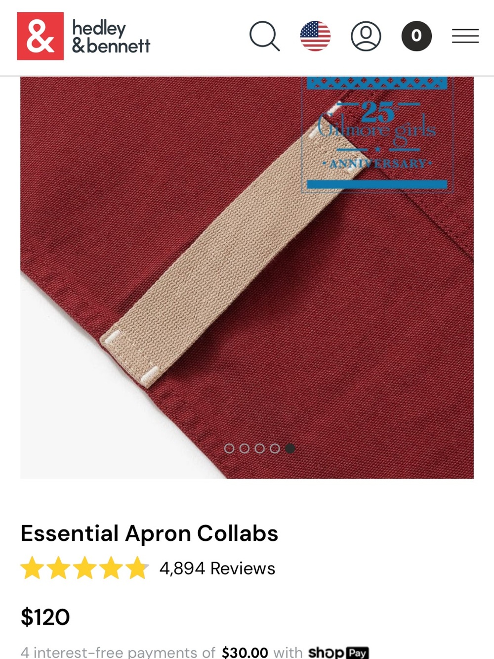Hedley & Bennett Gilmore Girls Essential Apron - Picture 5 of 10